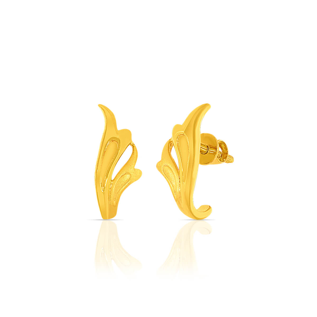 Bali Leaf Gold Radiance Earrings with Free Gold Coin