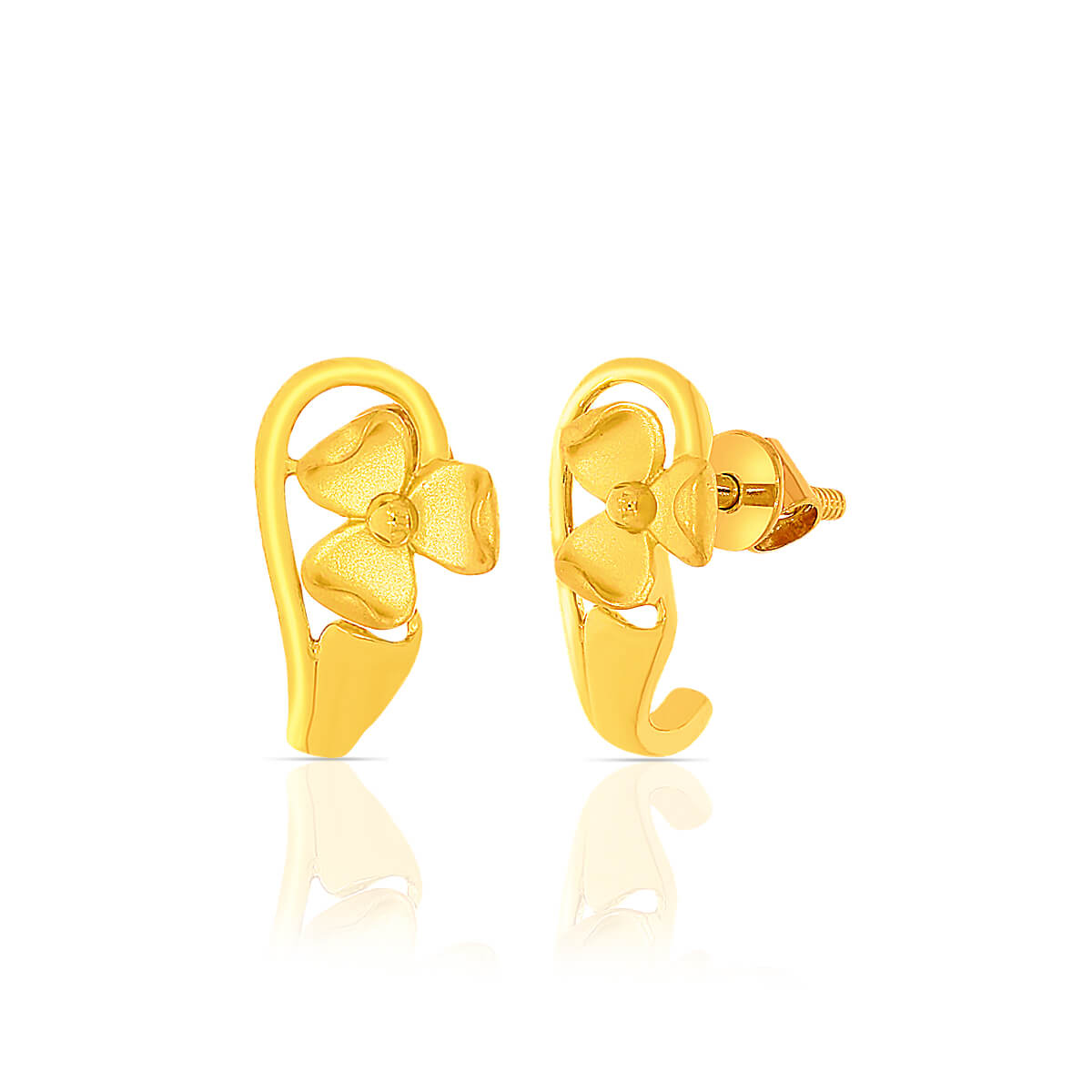 Half Bali Gold Gleam Earring