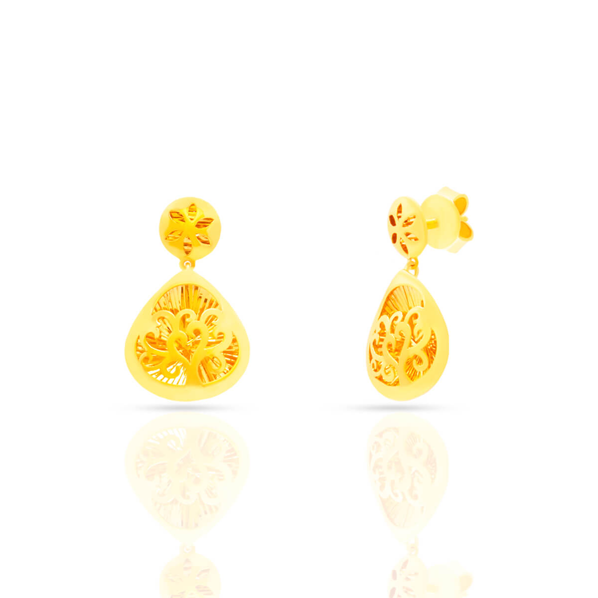 Gold Earring with Free Gold Coin