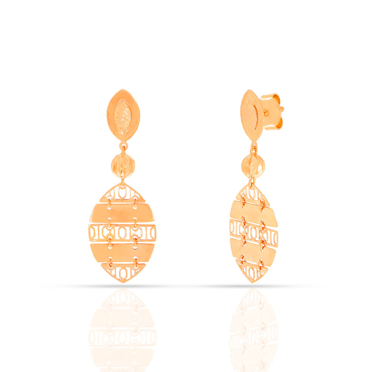 Blushing Beauty Gold Earrings with Free Gold Coin