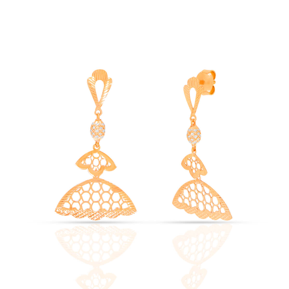 Ethereal Glow Gold Earrings with Free Gold Coin