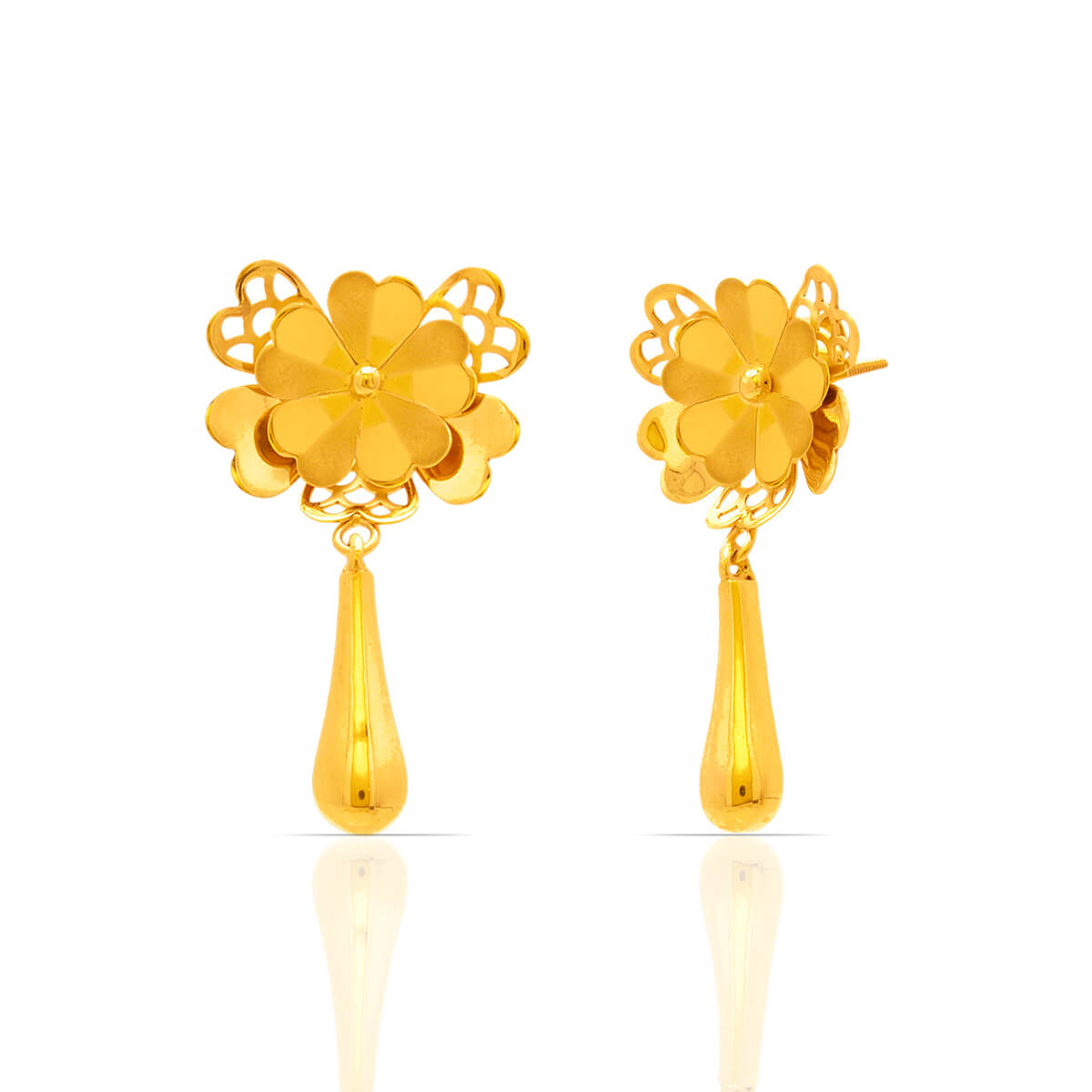 Bloom Hanging Gold Earrings