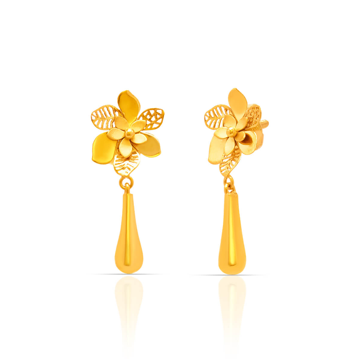 Minimally Elegant Gold Dangle Earring with Free Gold Coin