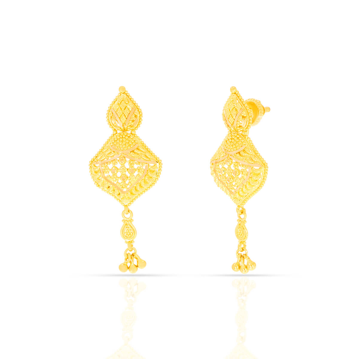 Golden Symphony Dangler Earrings with Free Gold Coin