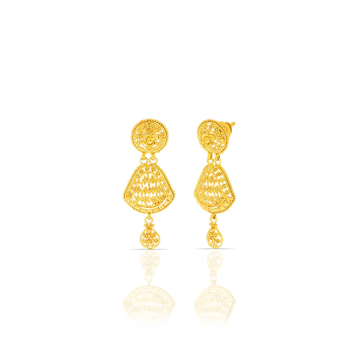 Dazzling Marvellous Gold Earring with Free Gold Coin