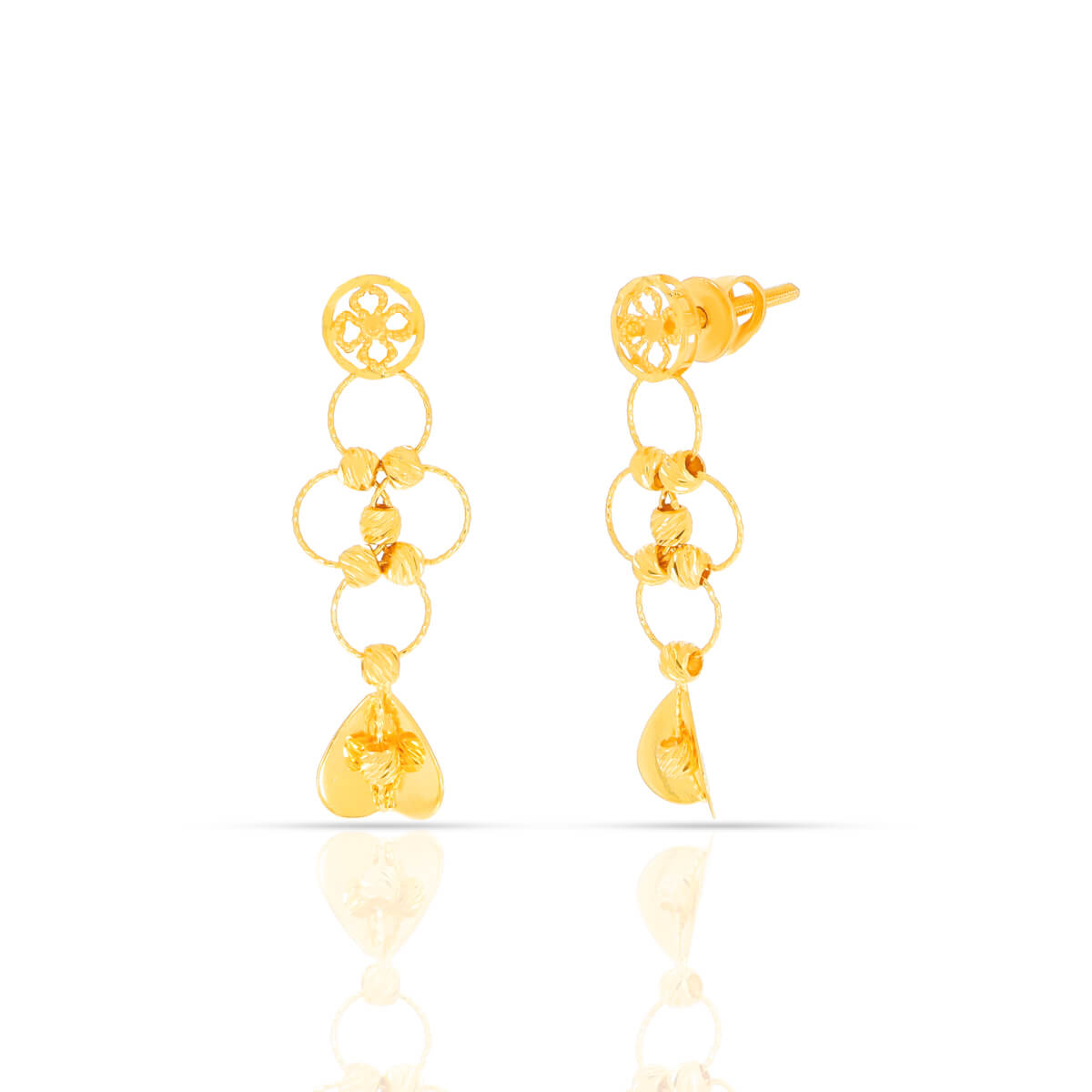 Gold Earring with Free Gold Coin