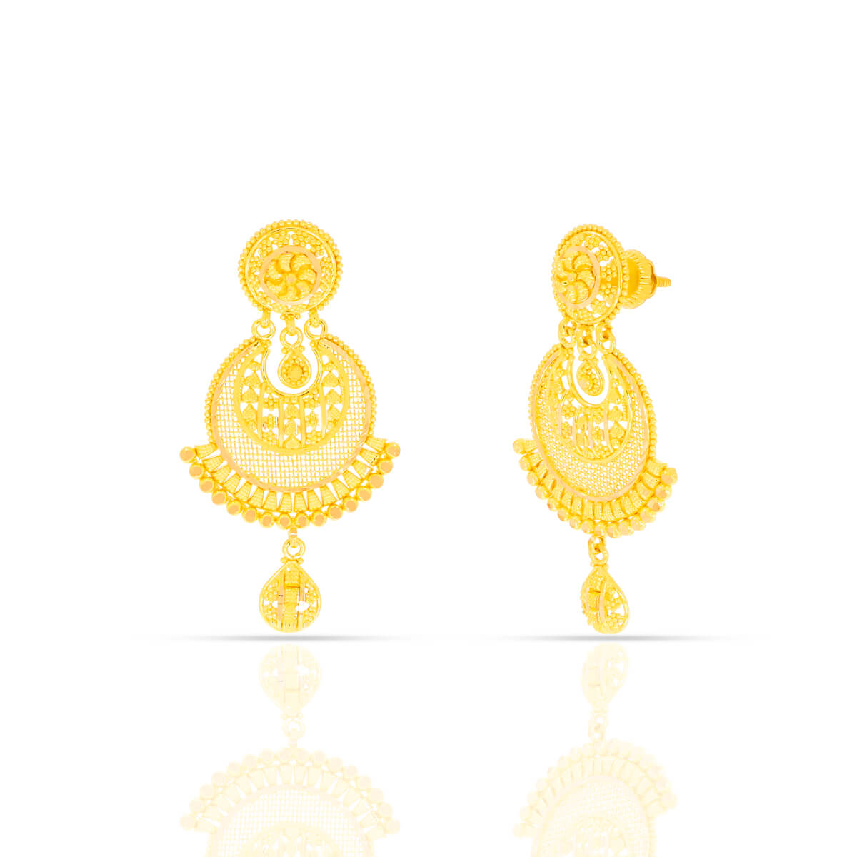 Gold Earring with Free Gold Coin