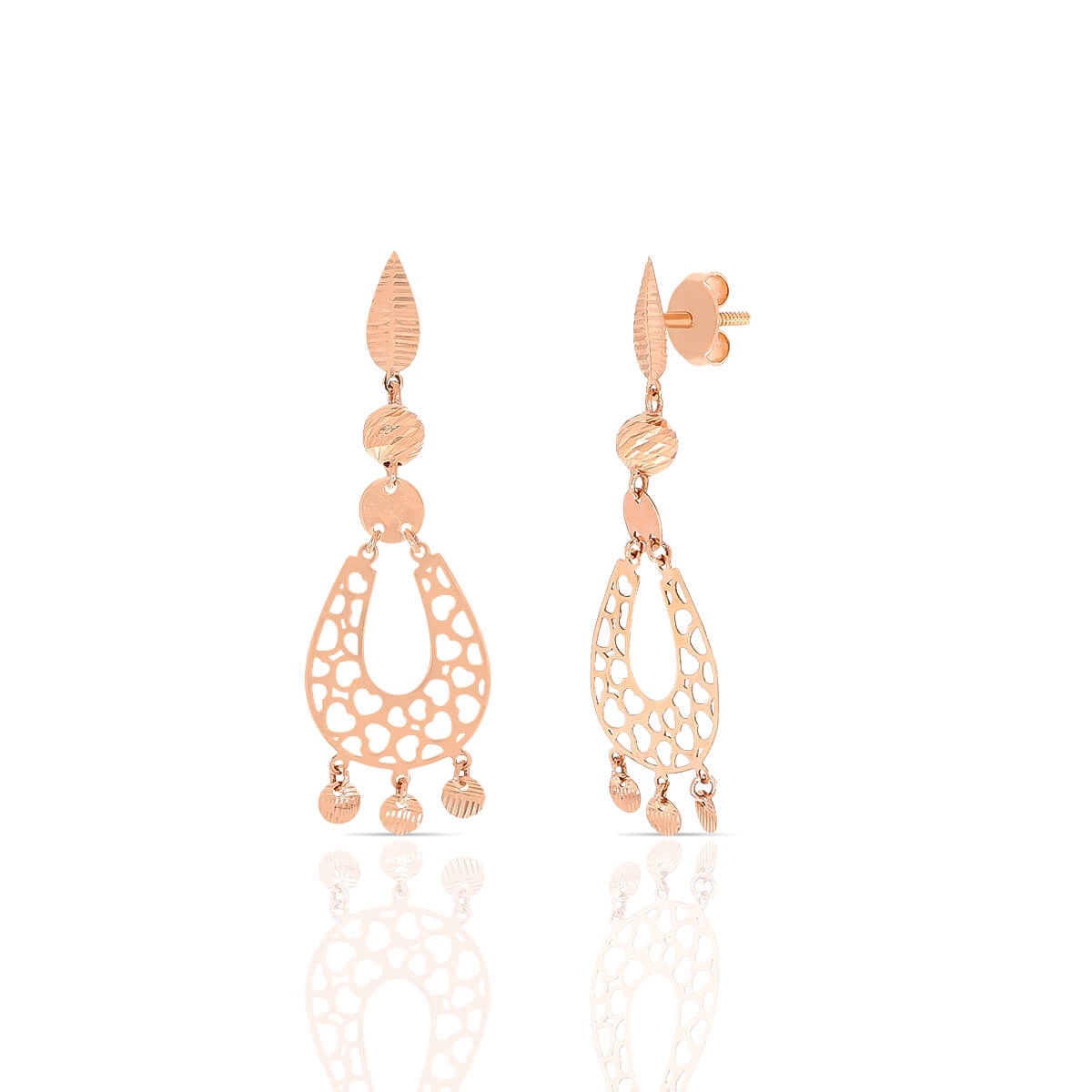 Royal Jali Elegance Dangle Earrings with Free Gold Coin