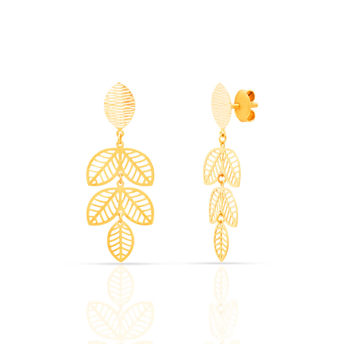 Swaying Leaf Hanging Earrings