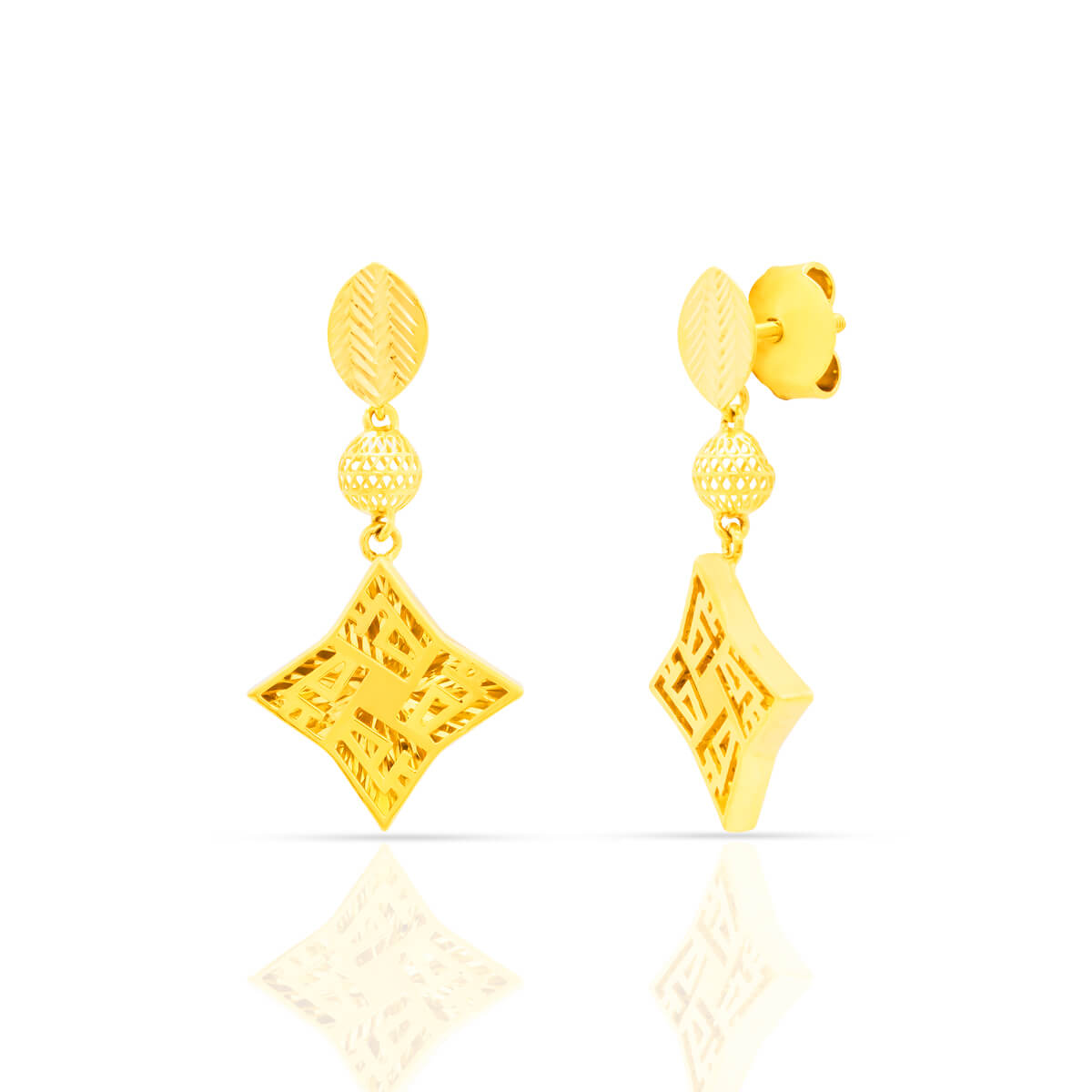 Timeless Gold Dangle Earrings with Free Gold Coin