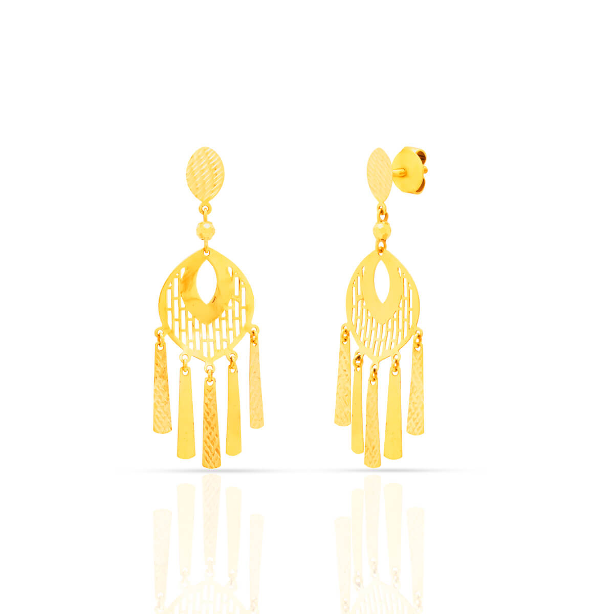 Sparkling Dangles Gold Dangler Earrings with Free Gold Coin