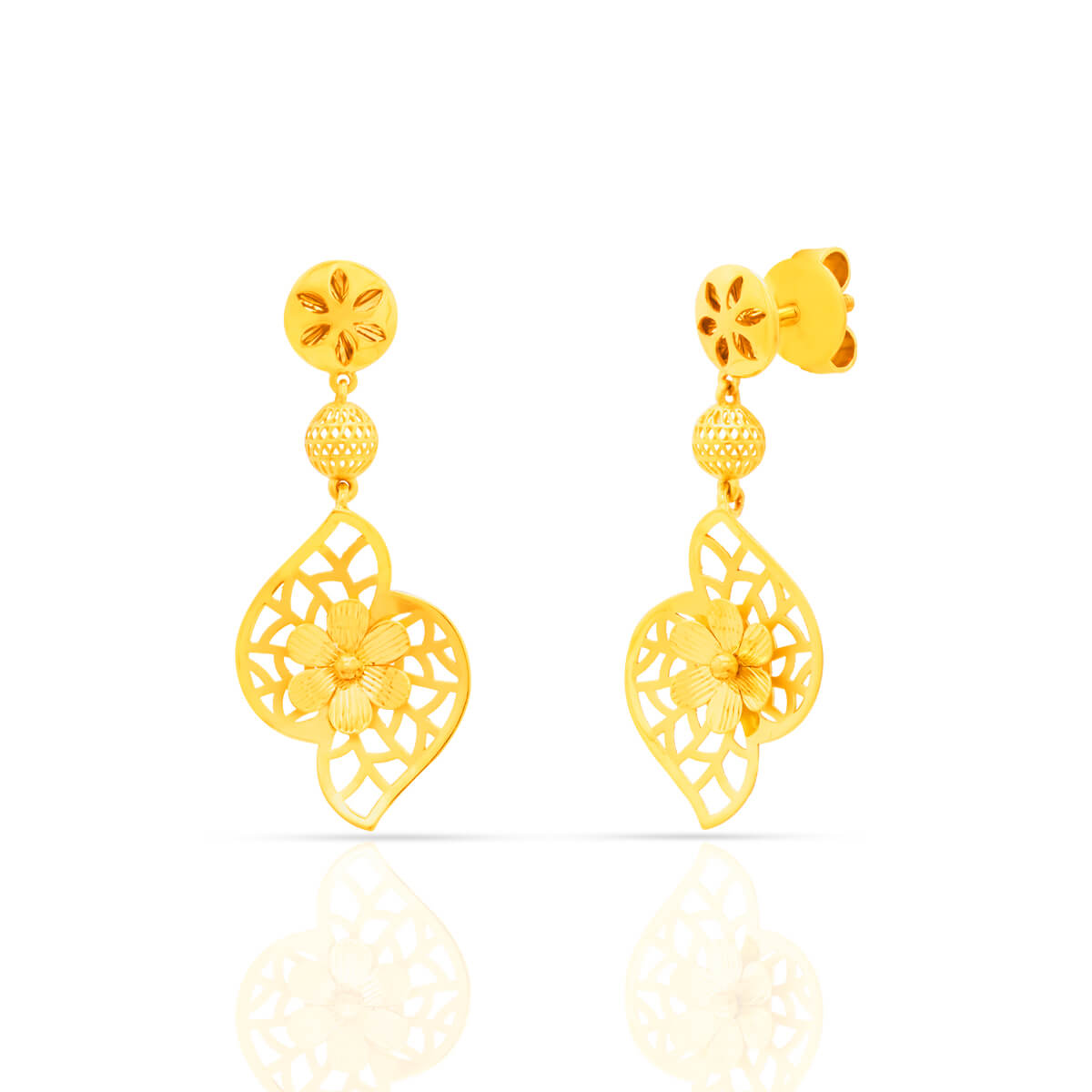 Everlasting Gold Dangle Earring with Free Gold Coin