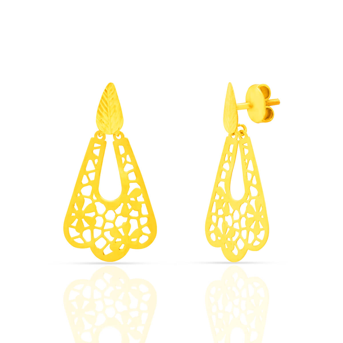 Opulent Jali Dangle Earrings with Free Gold Coin