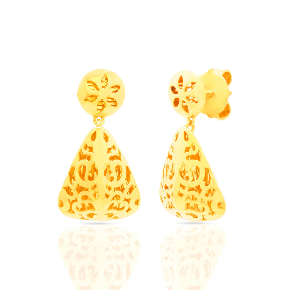 Golden Temptations Dangle Earring with Free Gold Coin