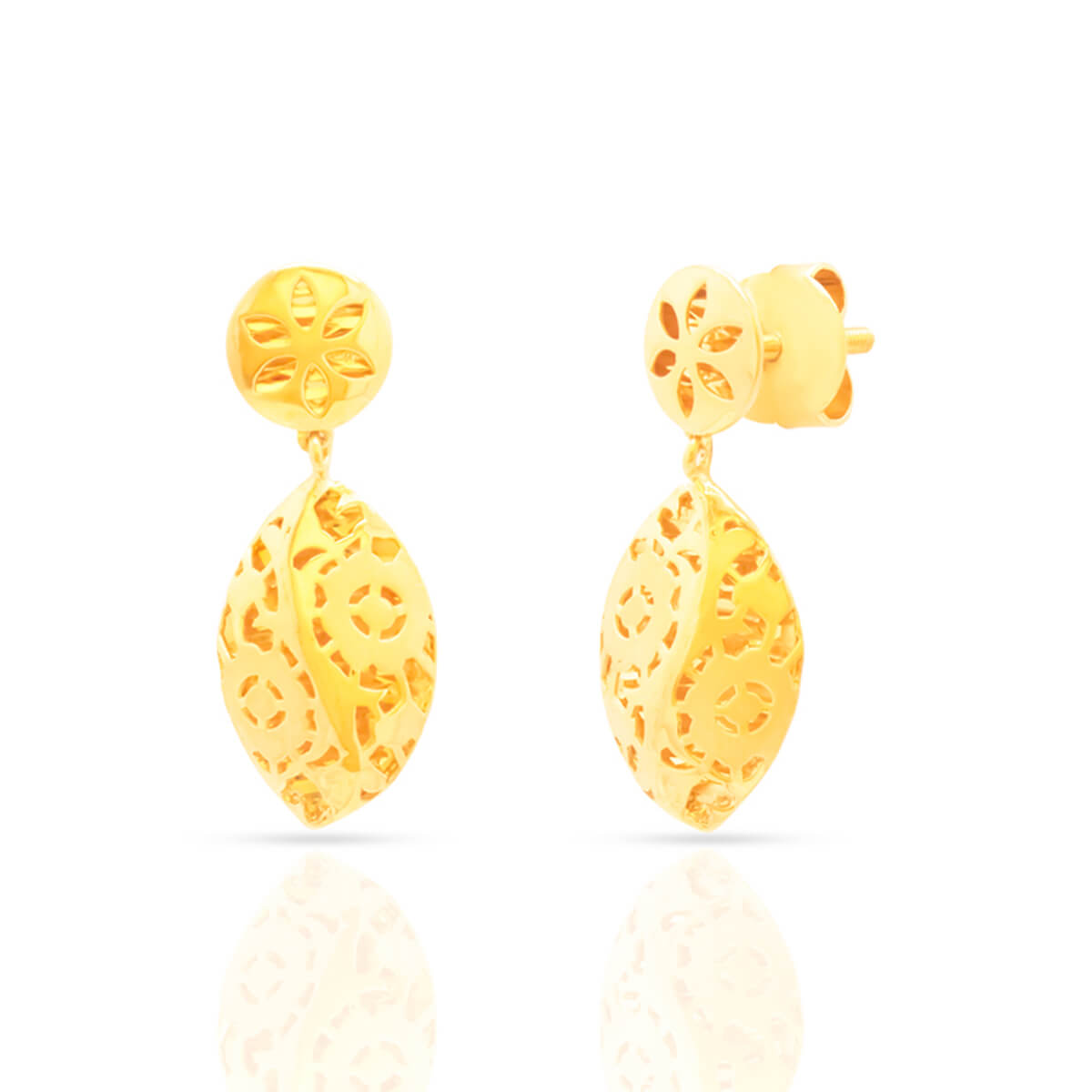 Radiant Shine Gold Earring with Free Gold Coin