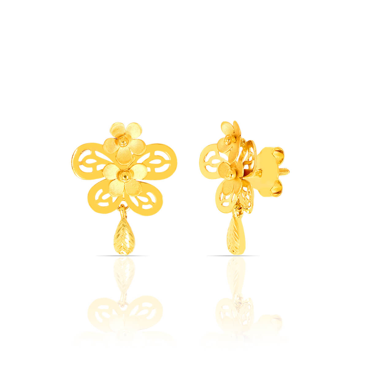 Refined Floral Studs Earrings