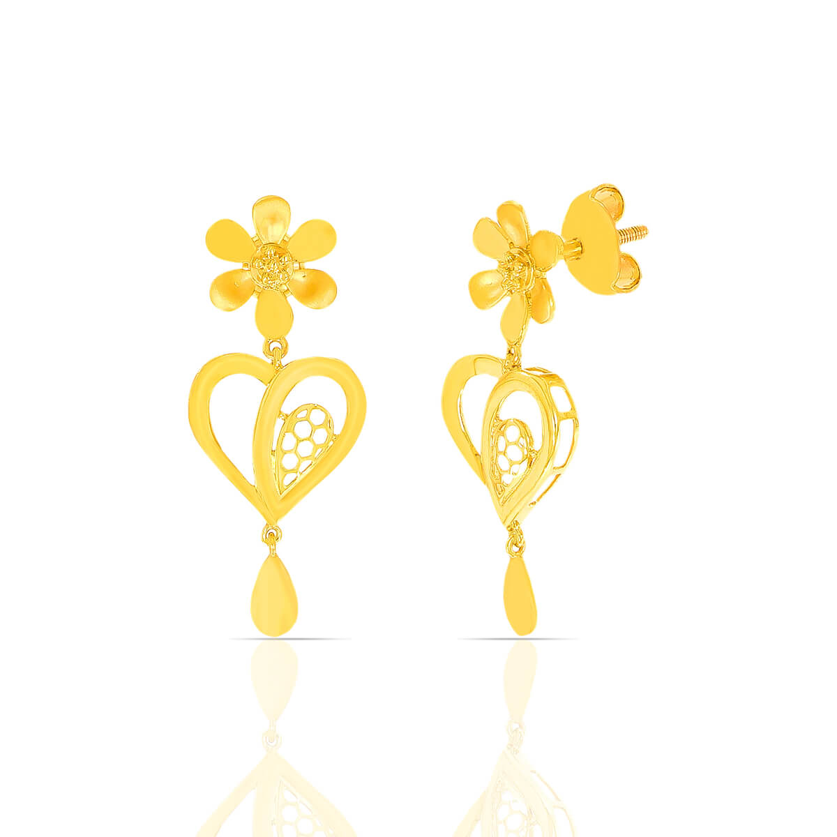 Garden Blossom Dangle Earrings with Free Gold Coin