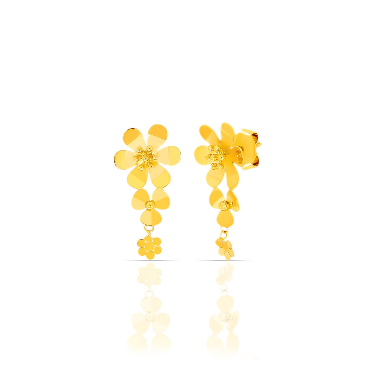 Exquisite Floral Bloom Hanging Earrings