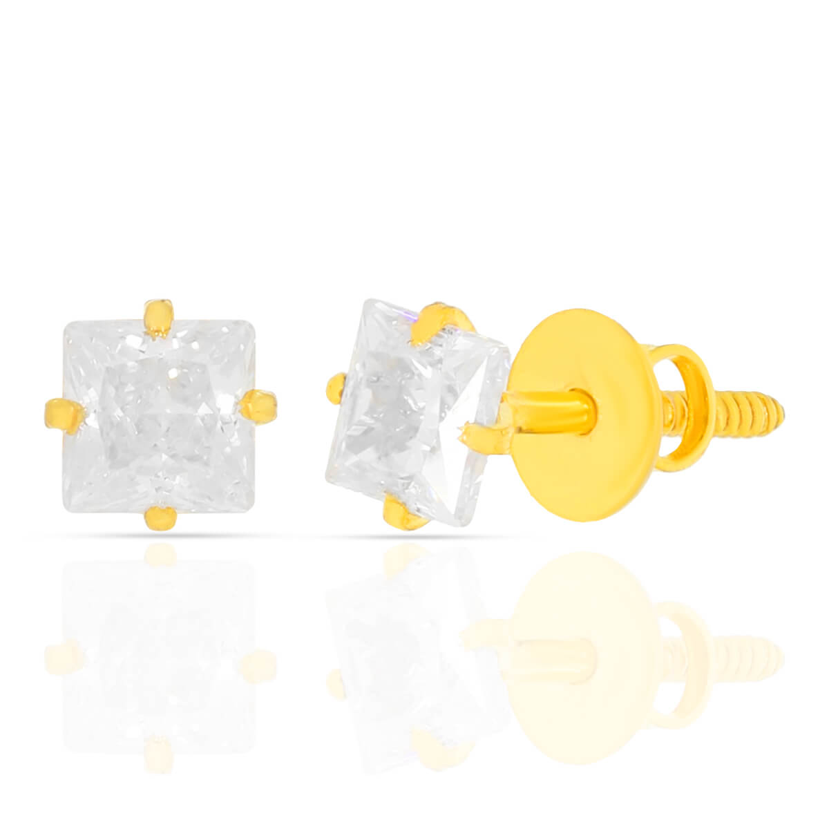 Adorable Single CZ Gold Studs for Kids