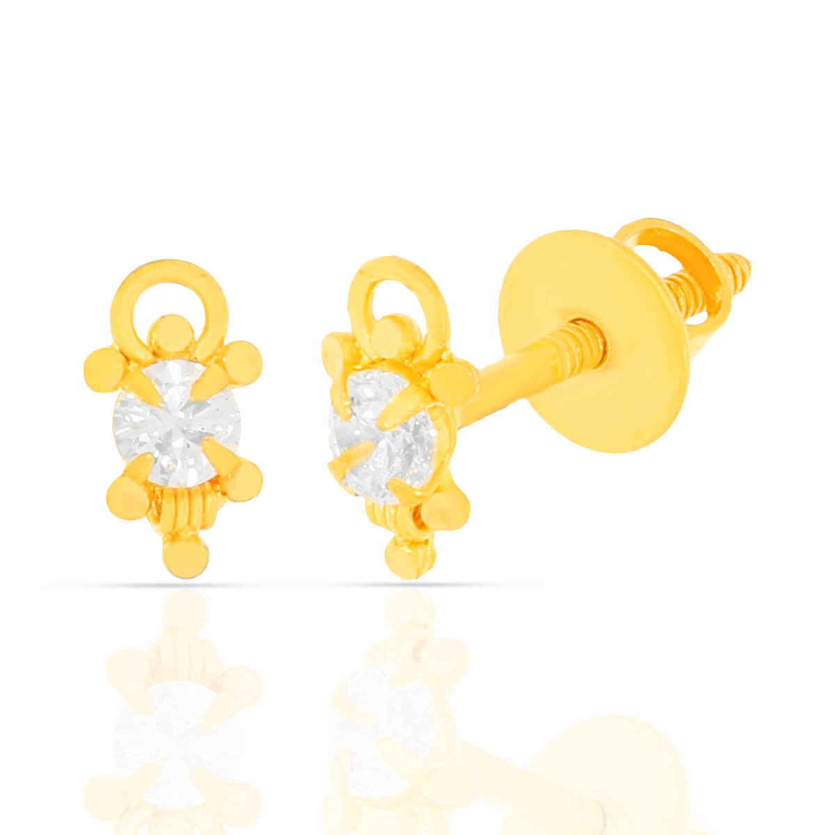 Petite Gold CZ Stud Earrings