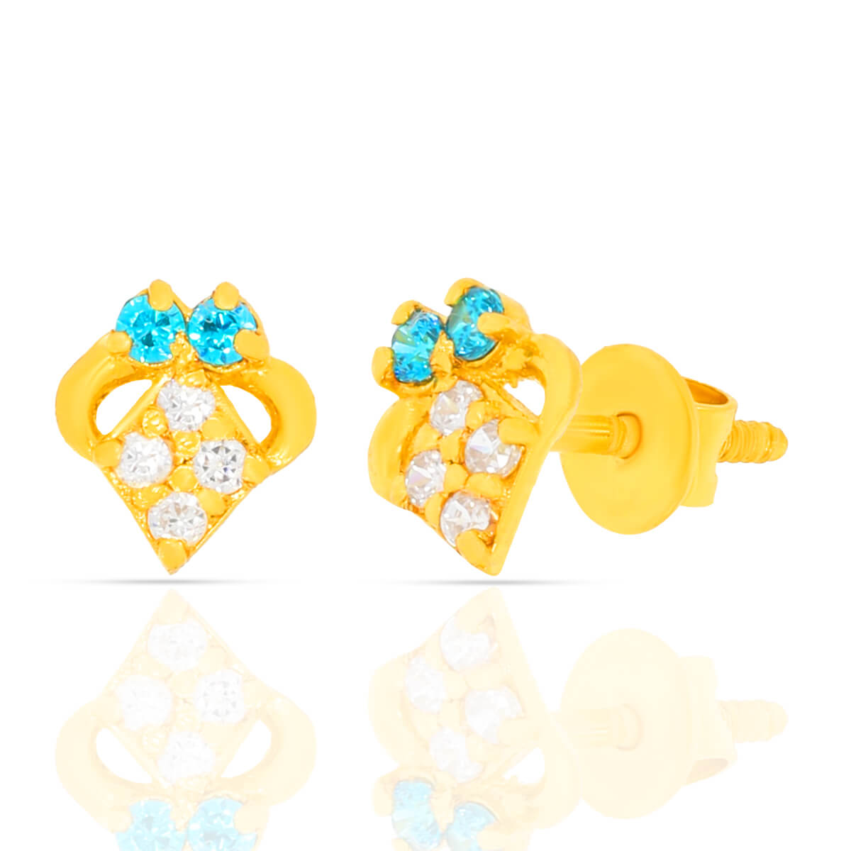 Classic Small Stone Everyday Earrings with Free Gold Coin