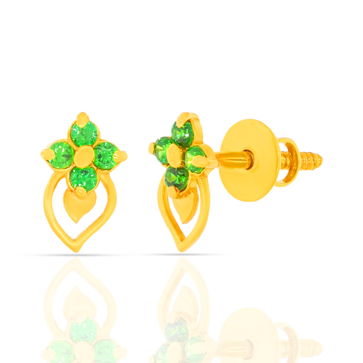 Vivid Elegance Gold Stud Earring