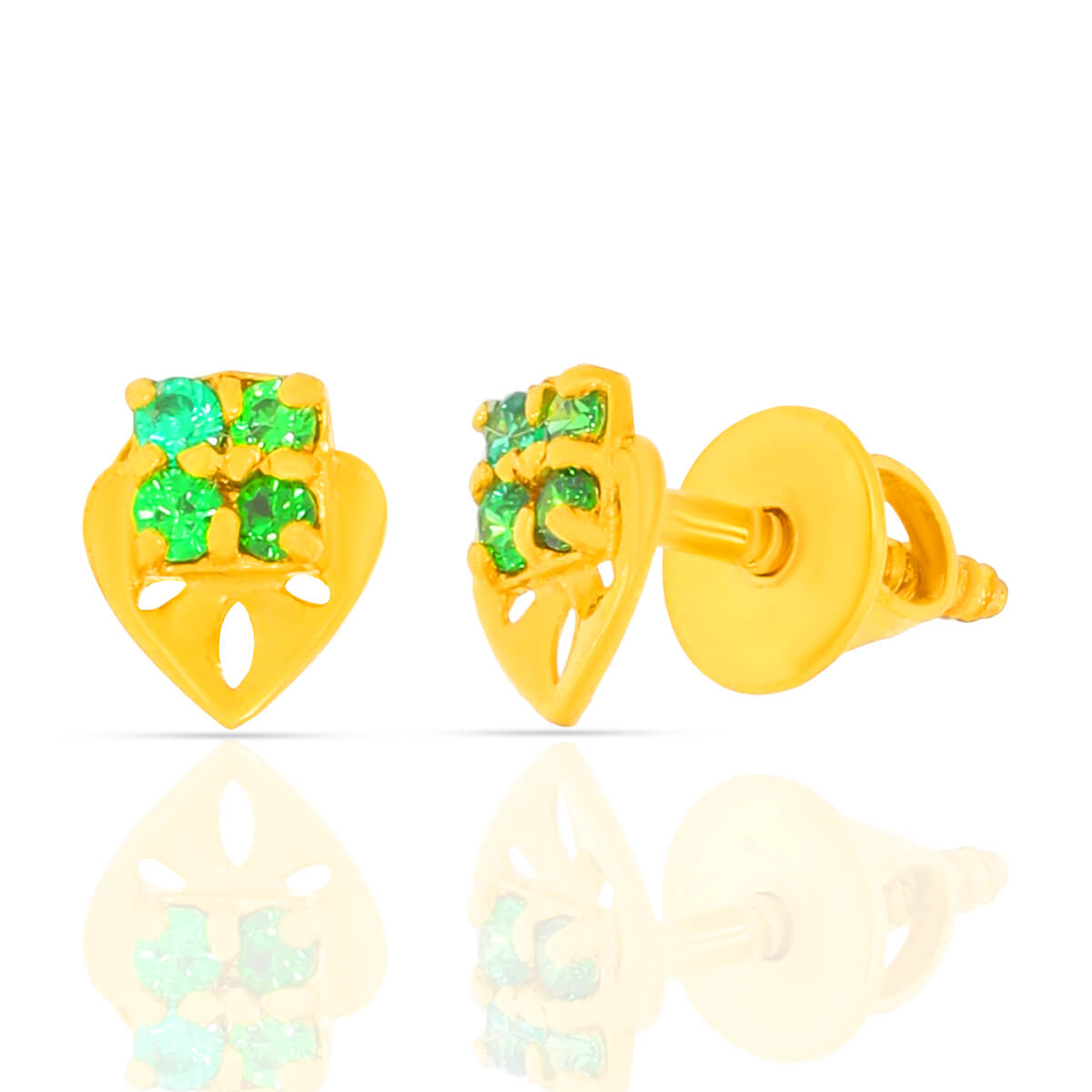 Simple Color Stone Everyday Studs with Free Gold Coin