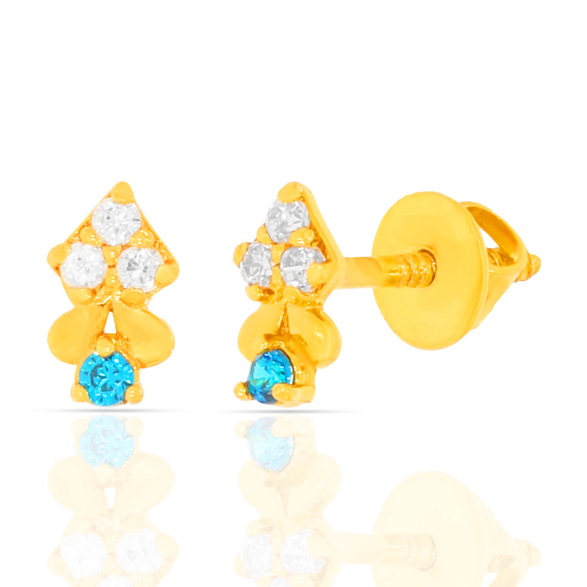 Timeless Color Stone Daily Earrings with Free Gold Coin