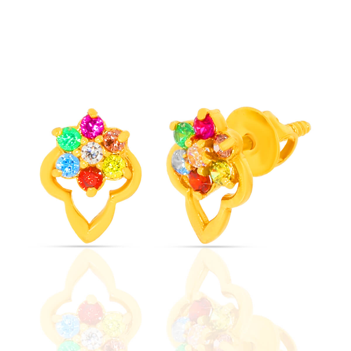 Petite Color Stone Everyday Earrings with Free Gold Coin