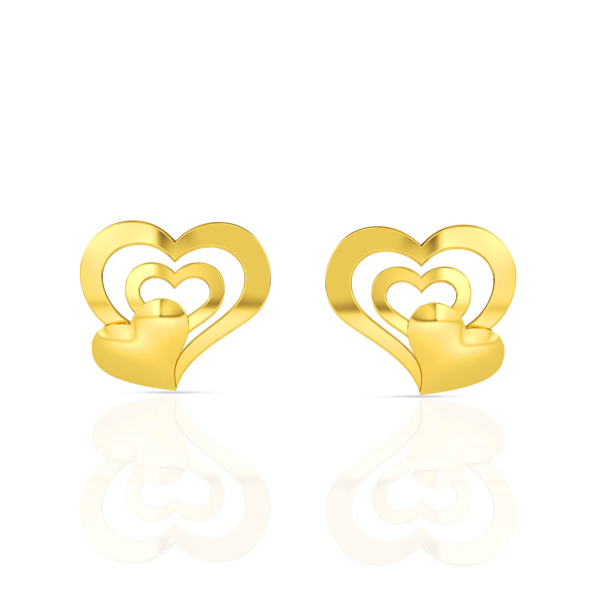 Love's Embrace Gold Earrings with Free Gold Coin