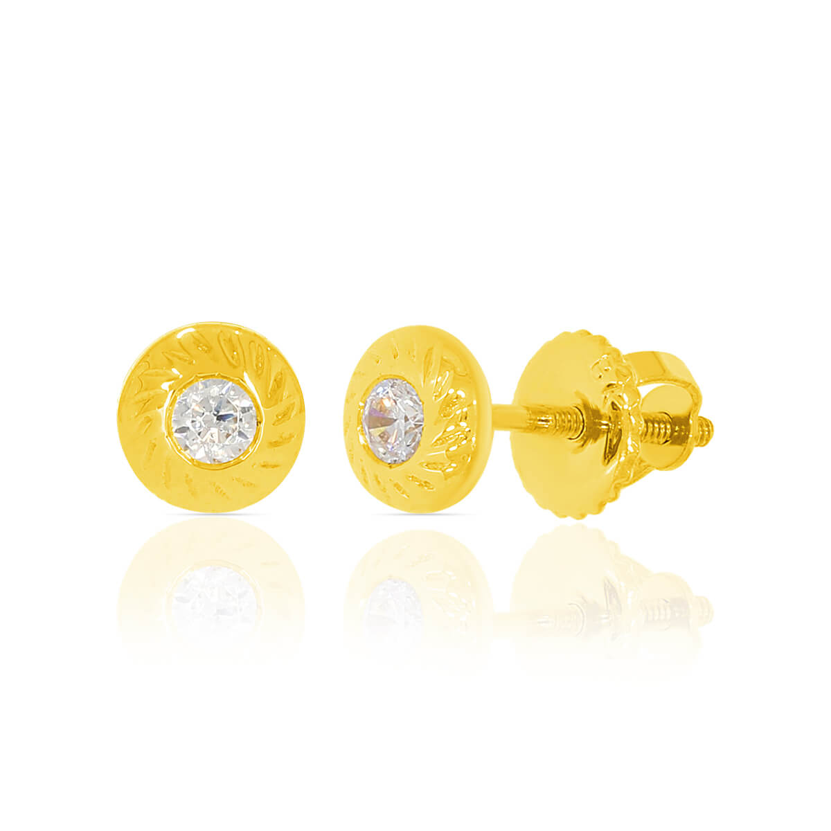 Twilight Twinkle 18KT Gold Earrings with Free Gold Coin