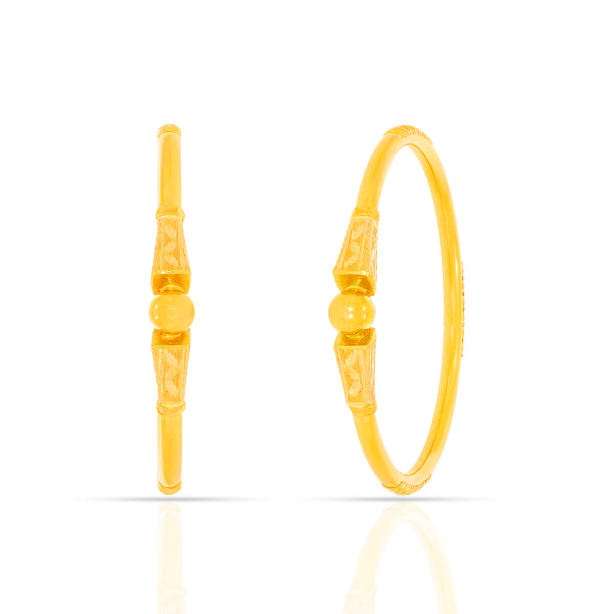 Golden Dreamscape Gold Bangles with Free Gold Coin