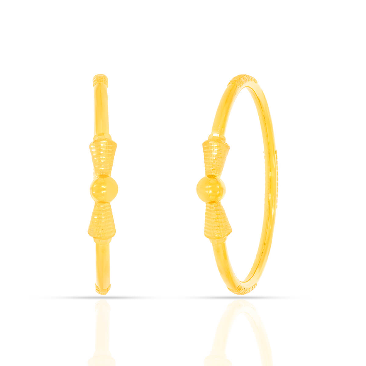 Fusion Elegance Gold Bangle with Free Gold Coin