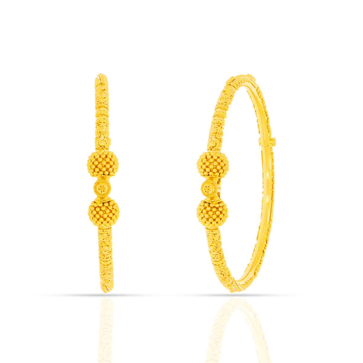 Golden Embrace Gold Bangles with Free Gold Coin