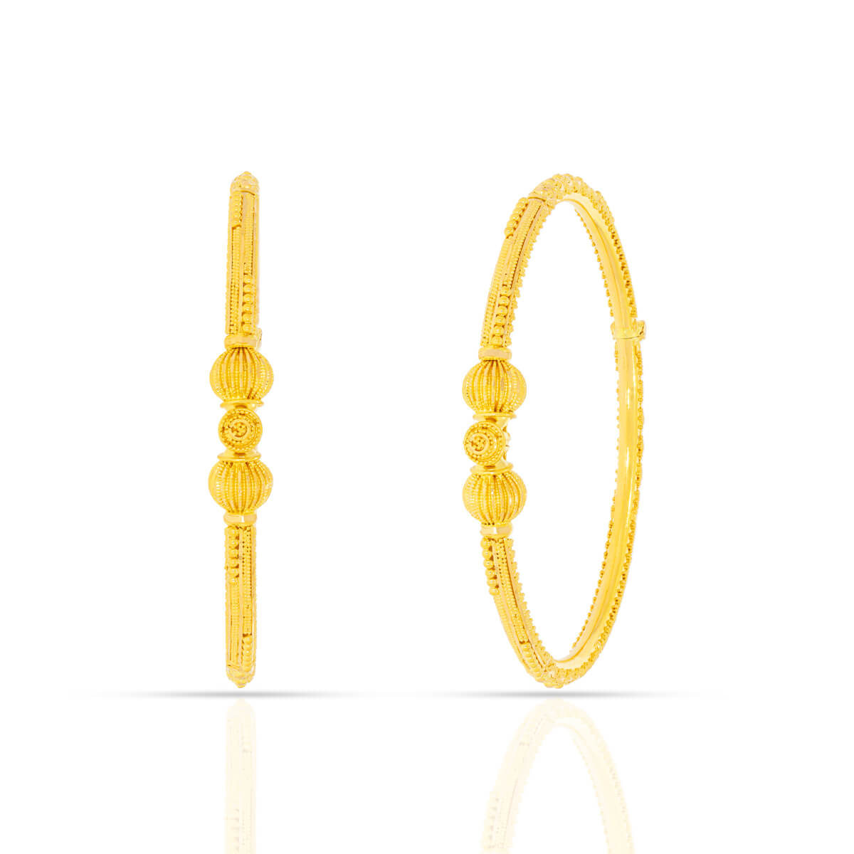 Timeless Brilliance Gold Bangles with Free Gold Coin