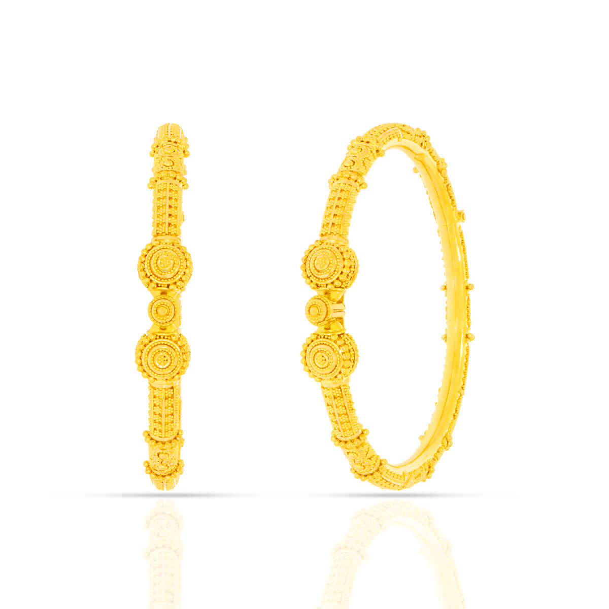 Royal Golden Touch Gold Bangles with Free Gold Coin