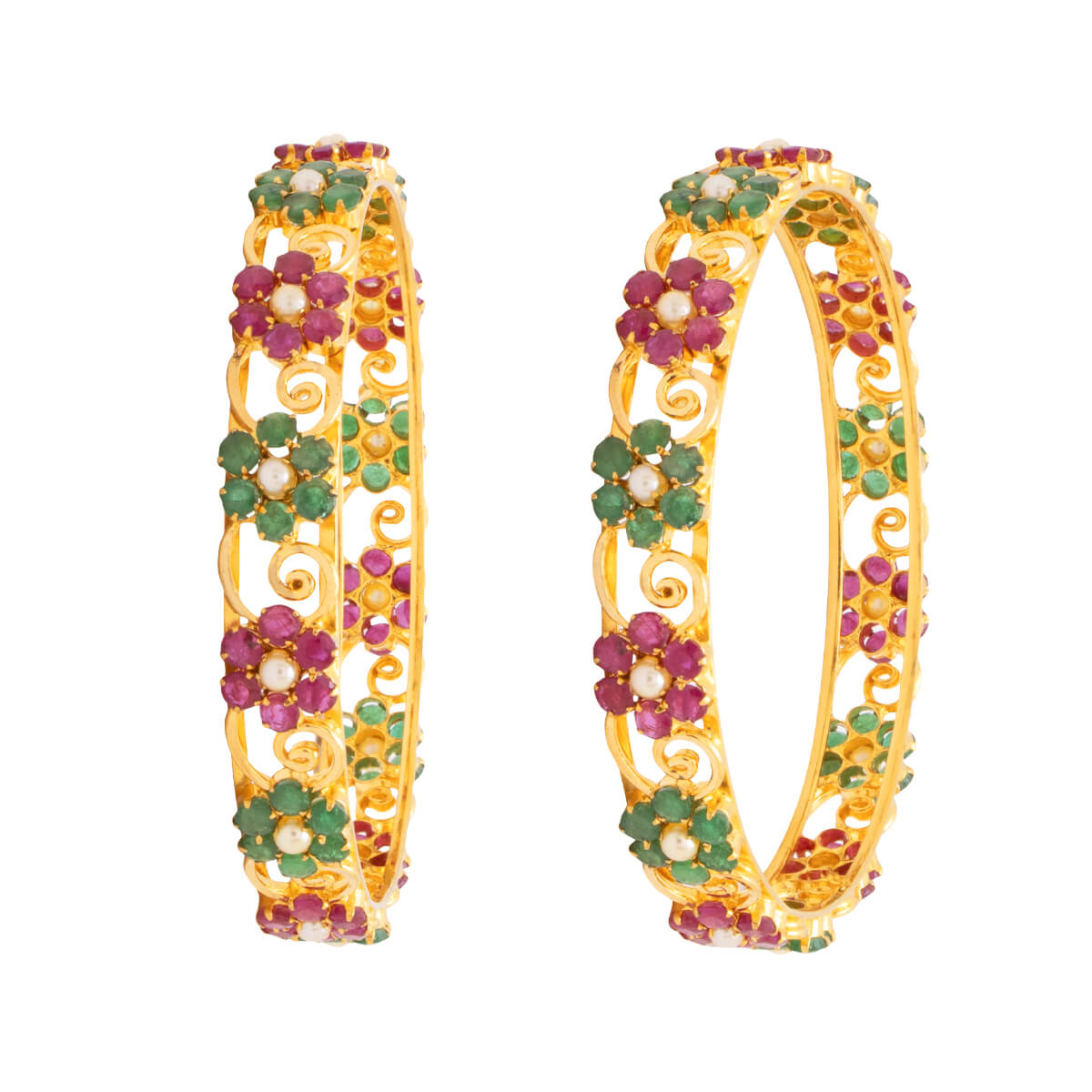 Beautiful Floral Gold Bangle