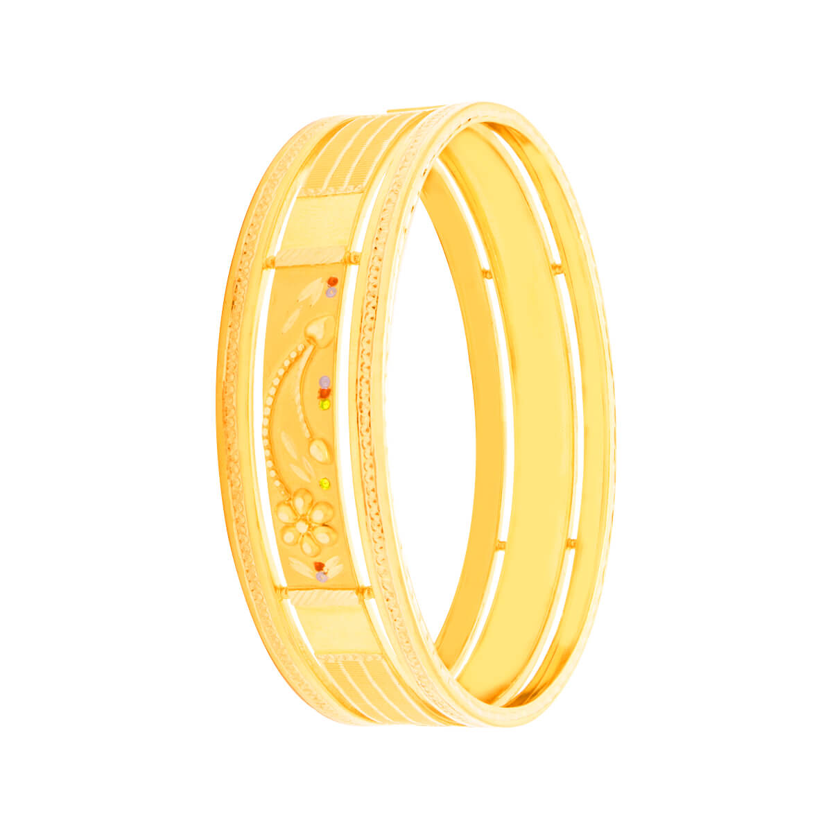 Pranit Gold Bangle with Free Gold Coin