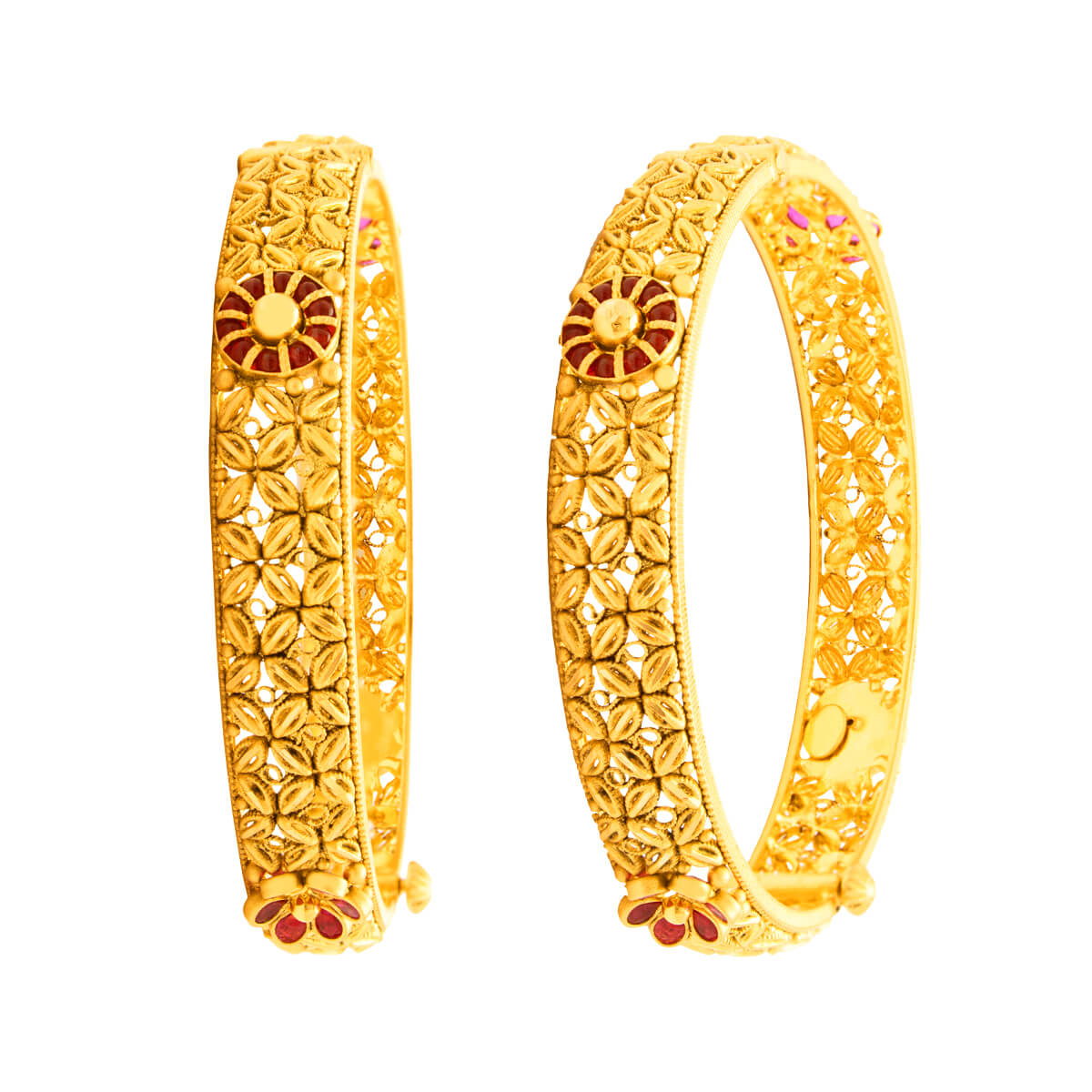 Sunisha Gold Bangle with Free Gold Coin