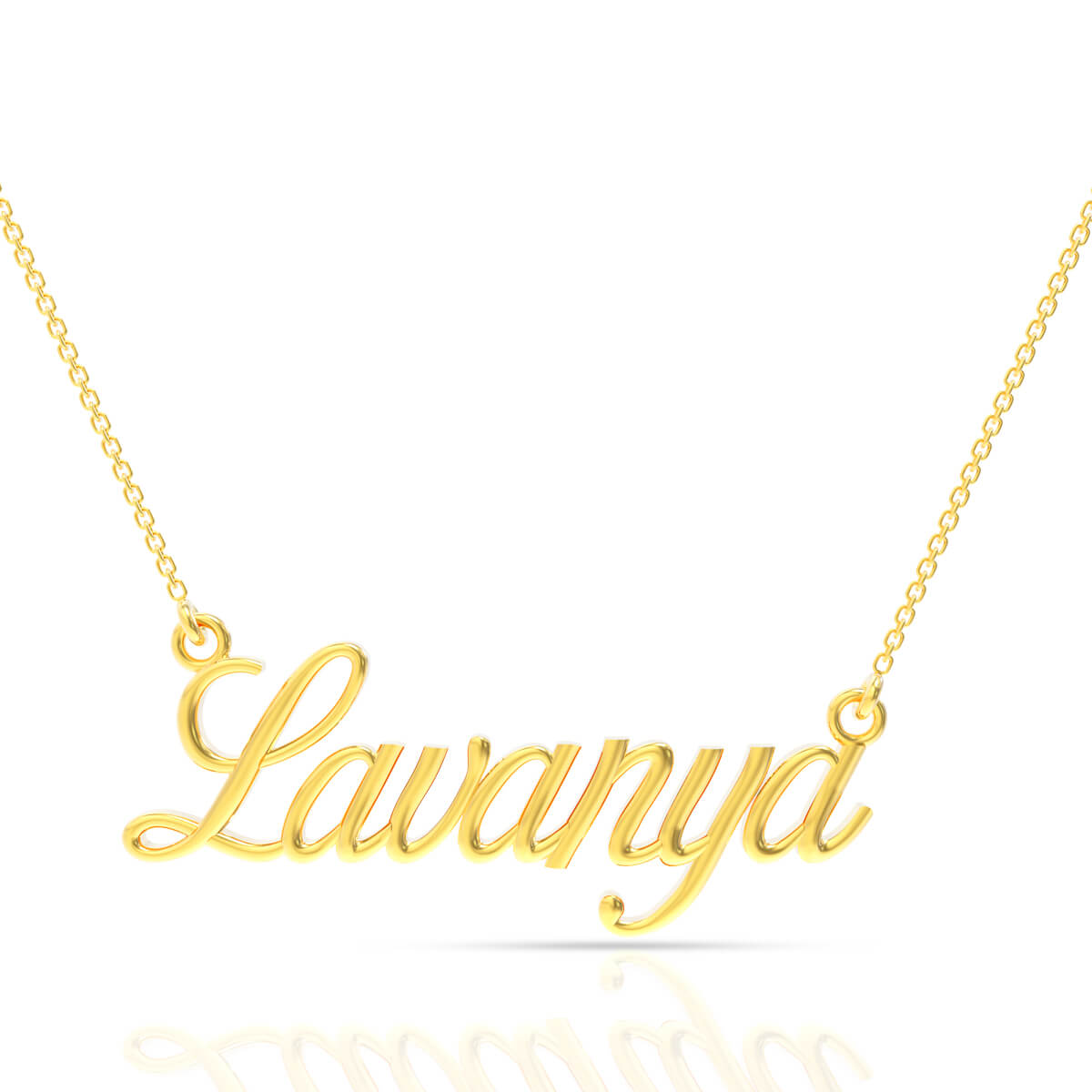 Customizable Gold Name Pendant with Free Gold Coin