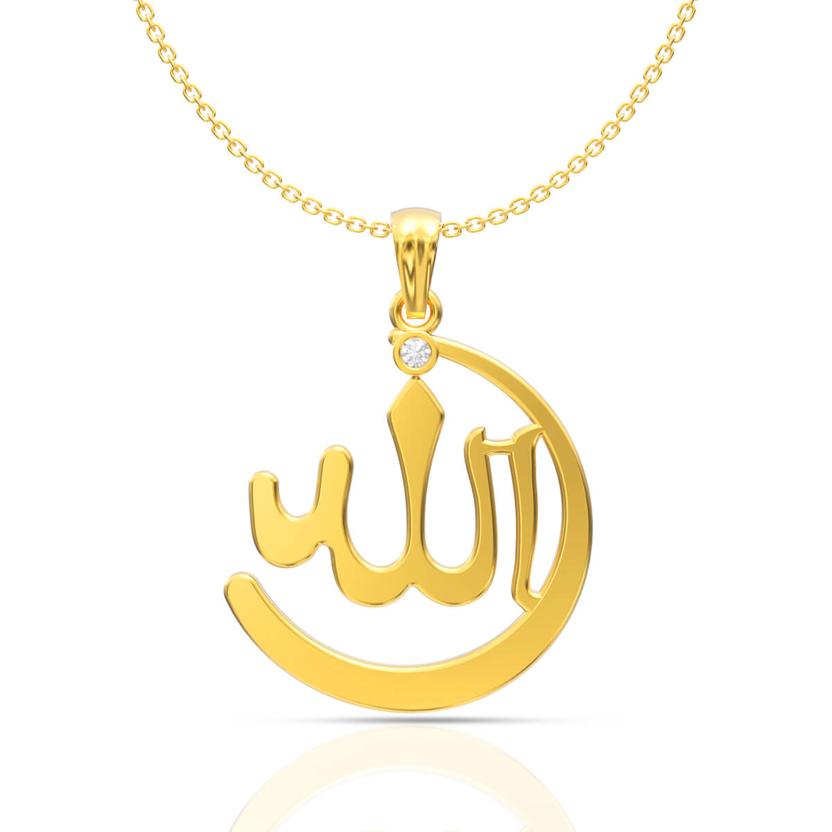 Allah Pendant Gold with Free Gold Coin