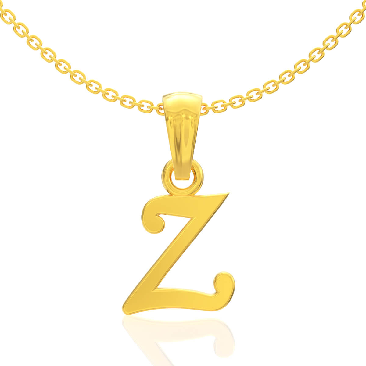 Zenith Z Letter Gold Pendant with Free Gold Coin