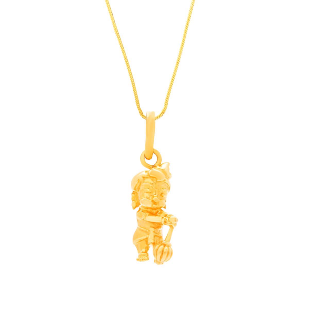 Bal Hanuman Gold God Pendant with Free Gold Coin