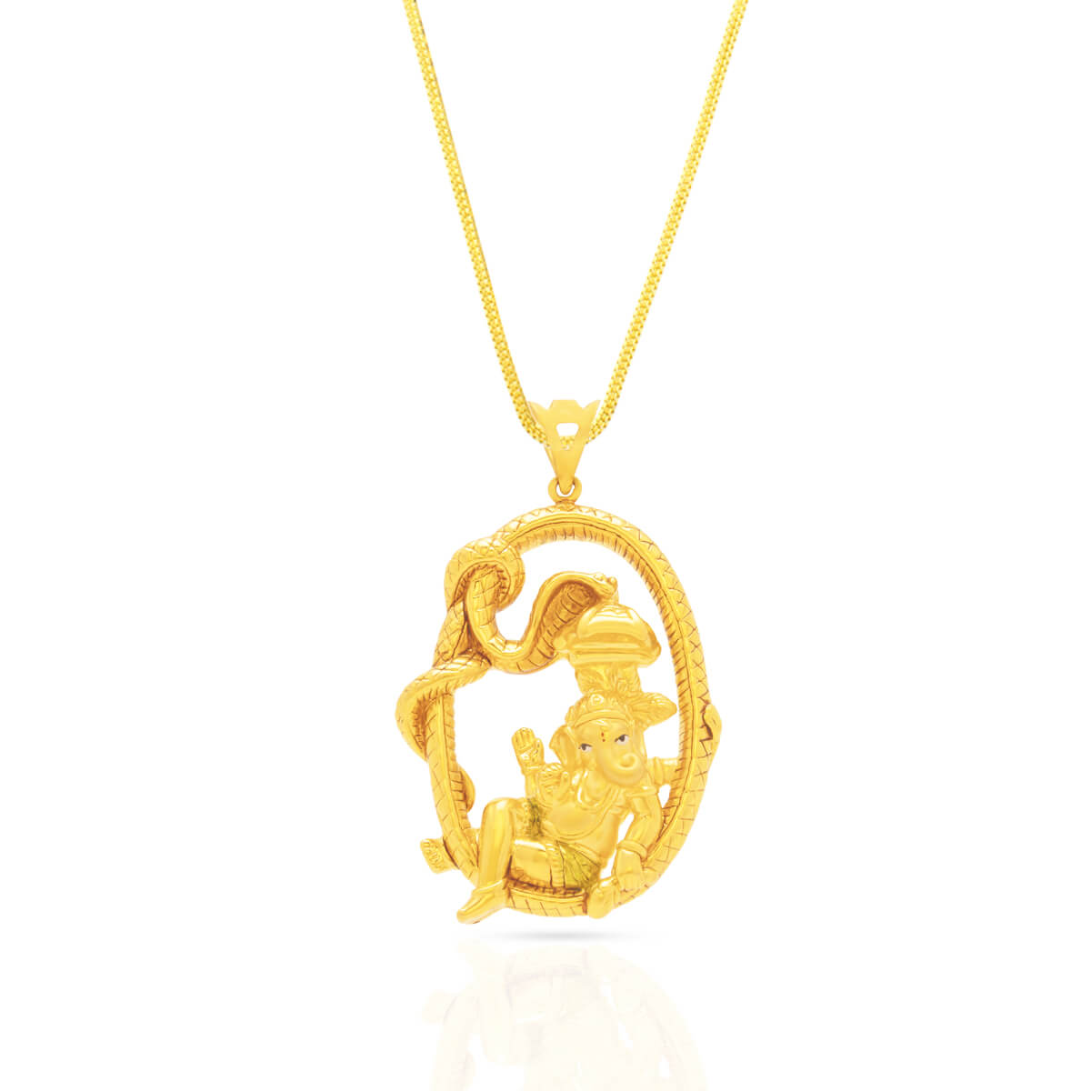 Naag & Ganesh Gold God Pendant