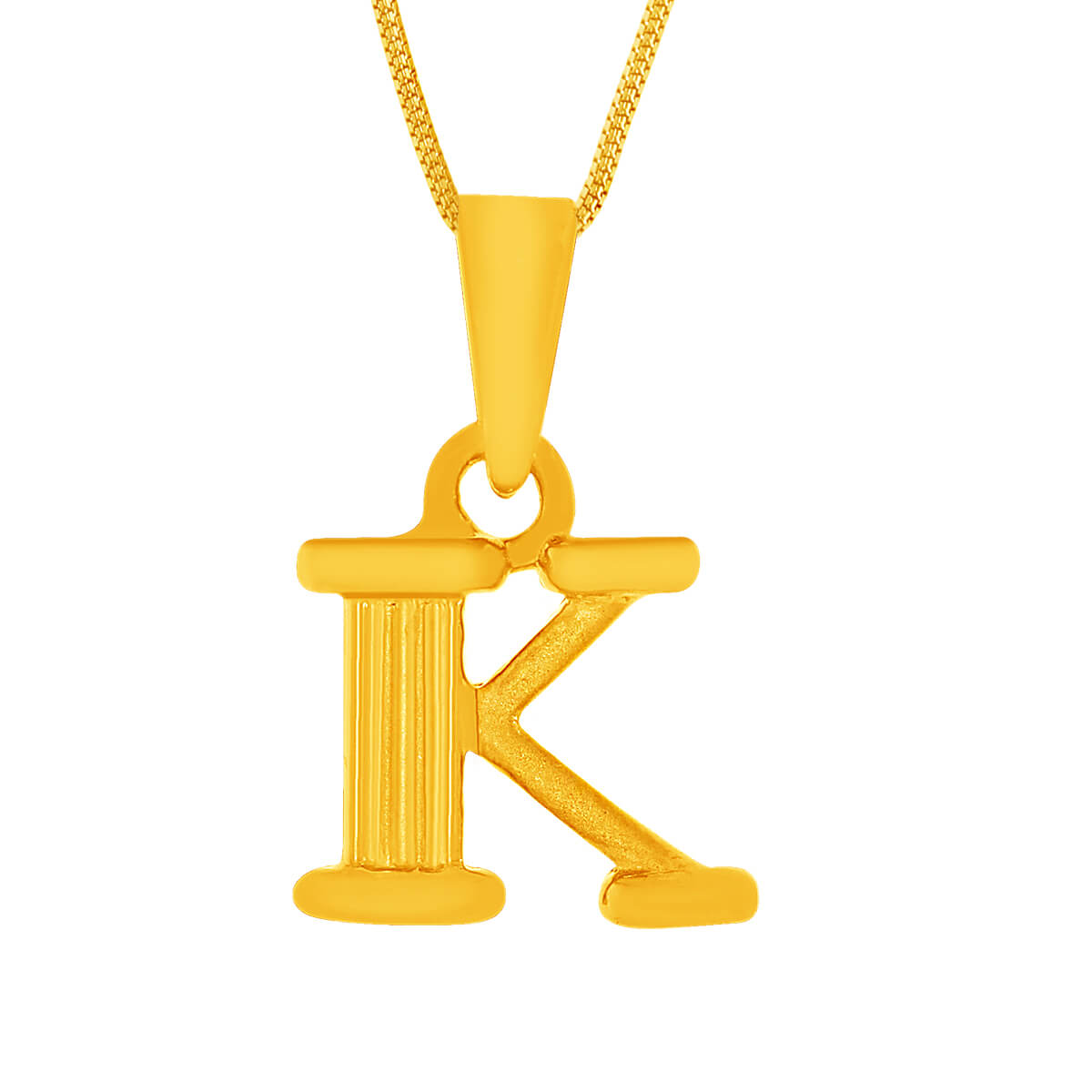 Bold K Gold Locket