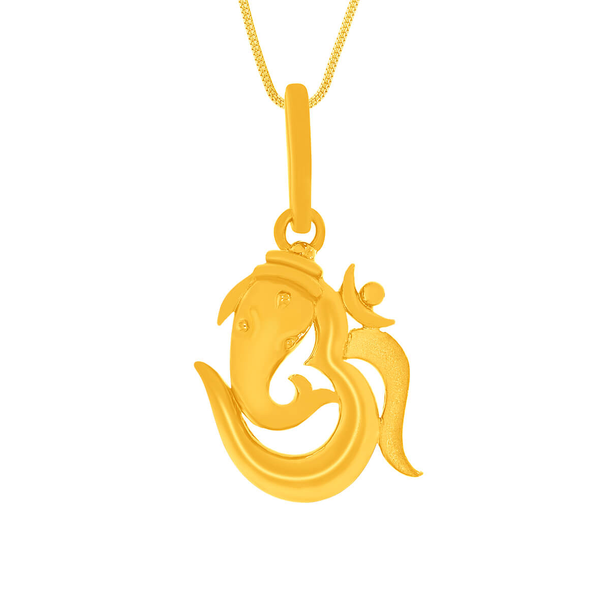 Lord Ganesha's Blessing Om Gold God Pendant with Free Gold Coin