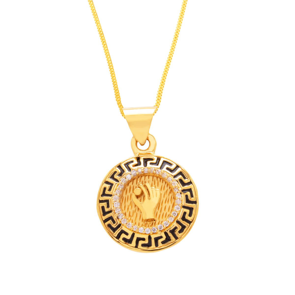 Agam Gold Locket with Free Gold Coin