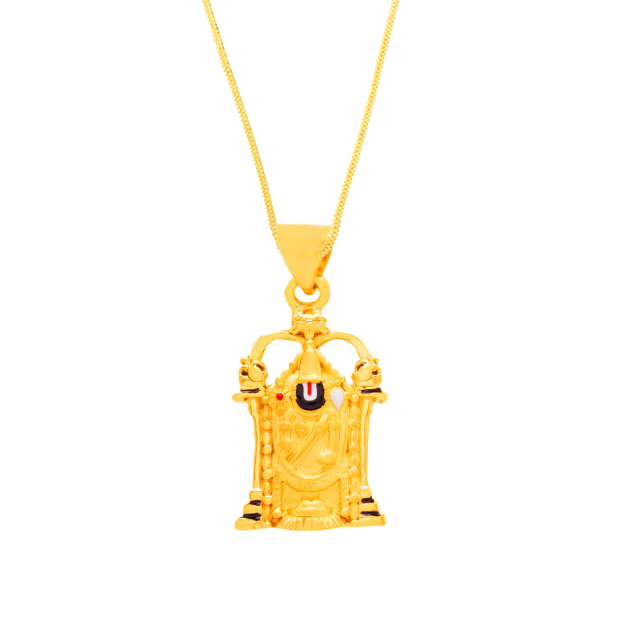 Timeless Devotion Balaji Gold God Pendant