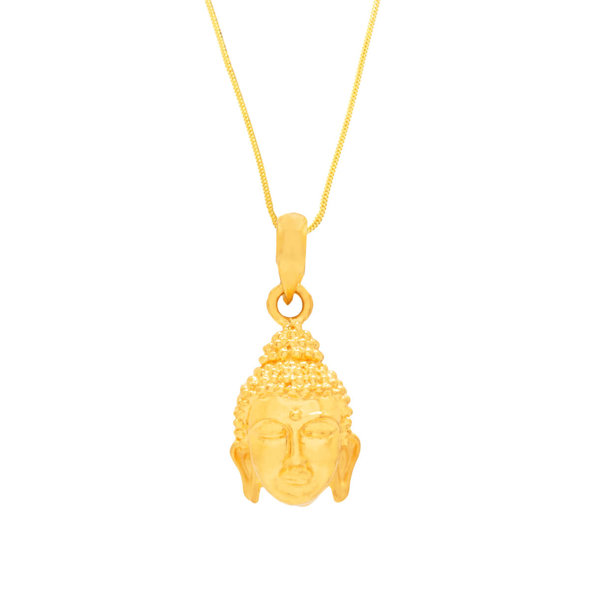 Enlightened Elegance Buddha Gold Pendant with Free Gold Coin