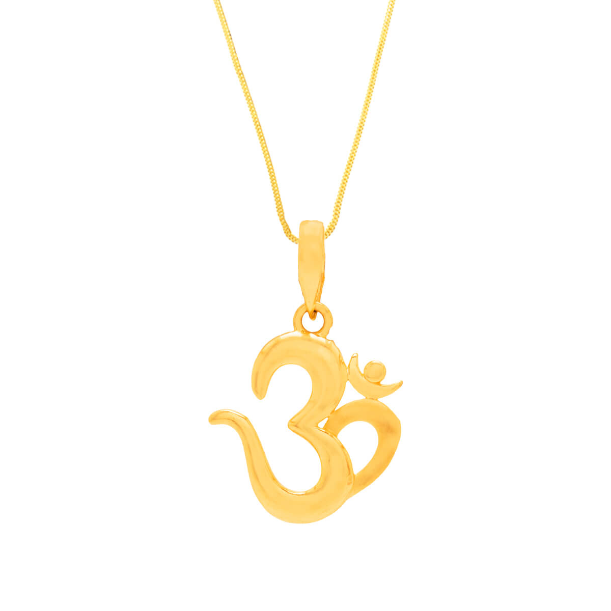 Radiant Reverence Elegant Om Gold Pendant